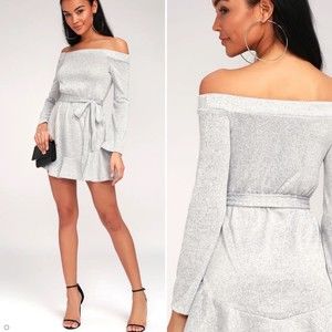 Lulus Tell me you Love me off the shoulder dress size S